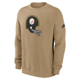 NFL Pittsburgh Steelers Nike 2025 Rewind Club Pullover Crew Sweatshirt - Brown