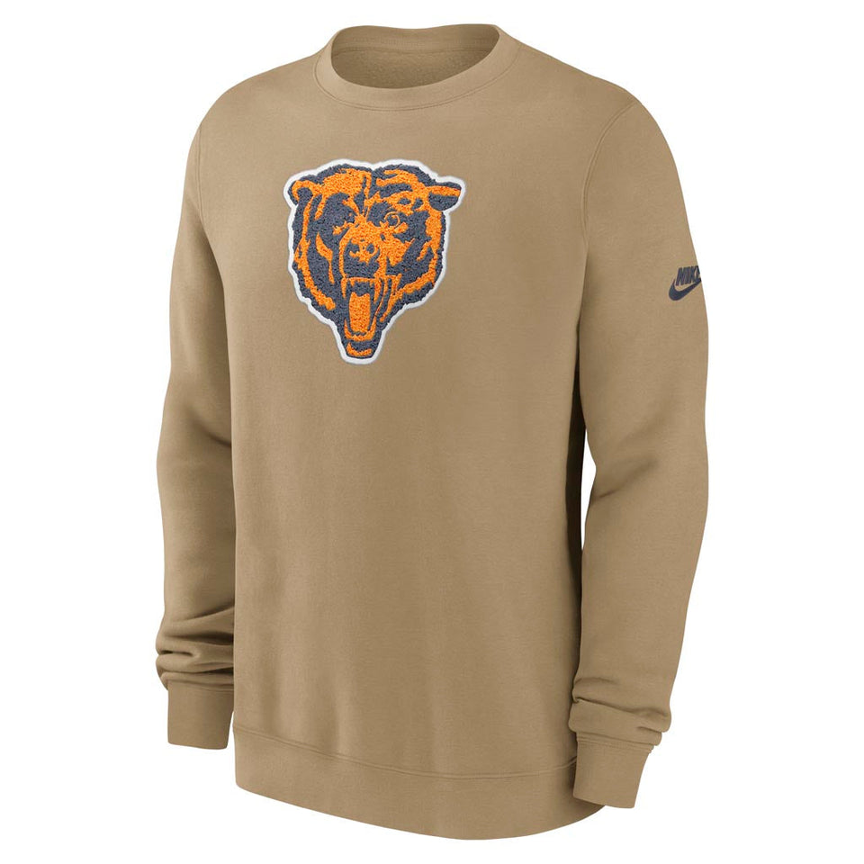 NFL Chicago Bears Nike 2025 Rewind Club Pullover Crew Sweatshirt - Brown