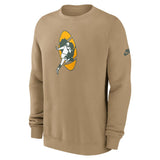 NFL Green Bay Packers Nike 2025 Rewind Club Pullover Crew Sweatshirt - Brown