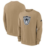 NFL Las Vegas Raiders Nike 2025 Rewind Club Pullover Crew Sweatshirt - Brown