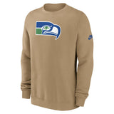 NFL Seattle Seahawks Nike 2025 Rewind Club Pullover Crew Sweatshirt - Brown