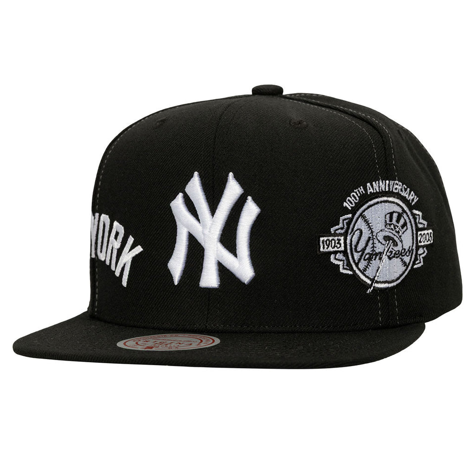 MLB New York Yankees Mitchell & Ness Trifecta Snapback Hat - Black