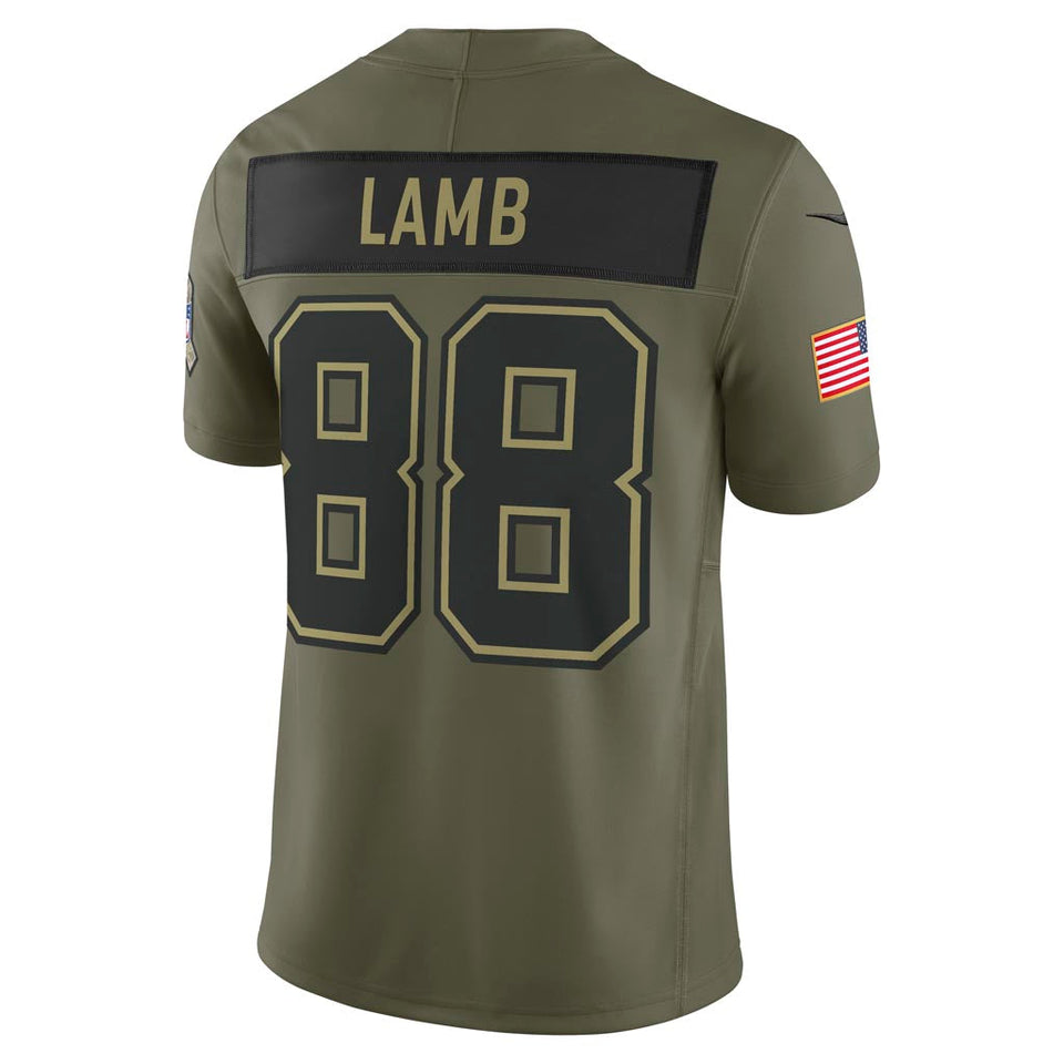 NFL Dallas Cowboys Ceedee Lamb Nike 2025 Salute to Service Limited Jersey - Green