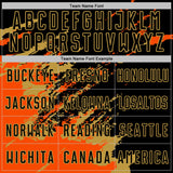Custom Black Orange-Old Gold Abstract Fragment Art Splash Sports Sublimation Soccer Uniform Jersey