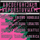 Custom Black Pink-Kelly Green Abstract Fragment Art Splash Sports Sublimation Soccer Uniform Jersey