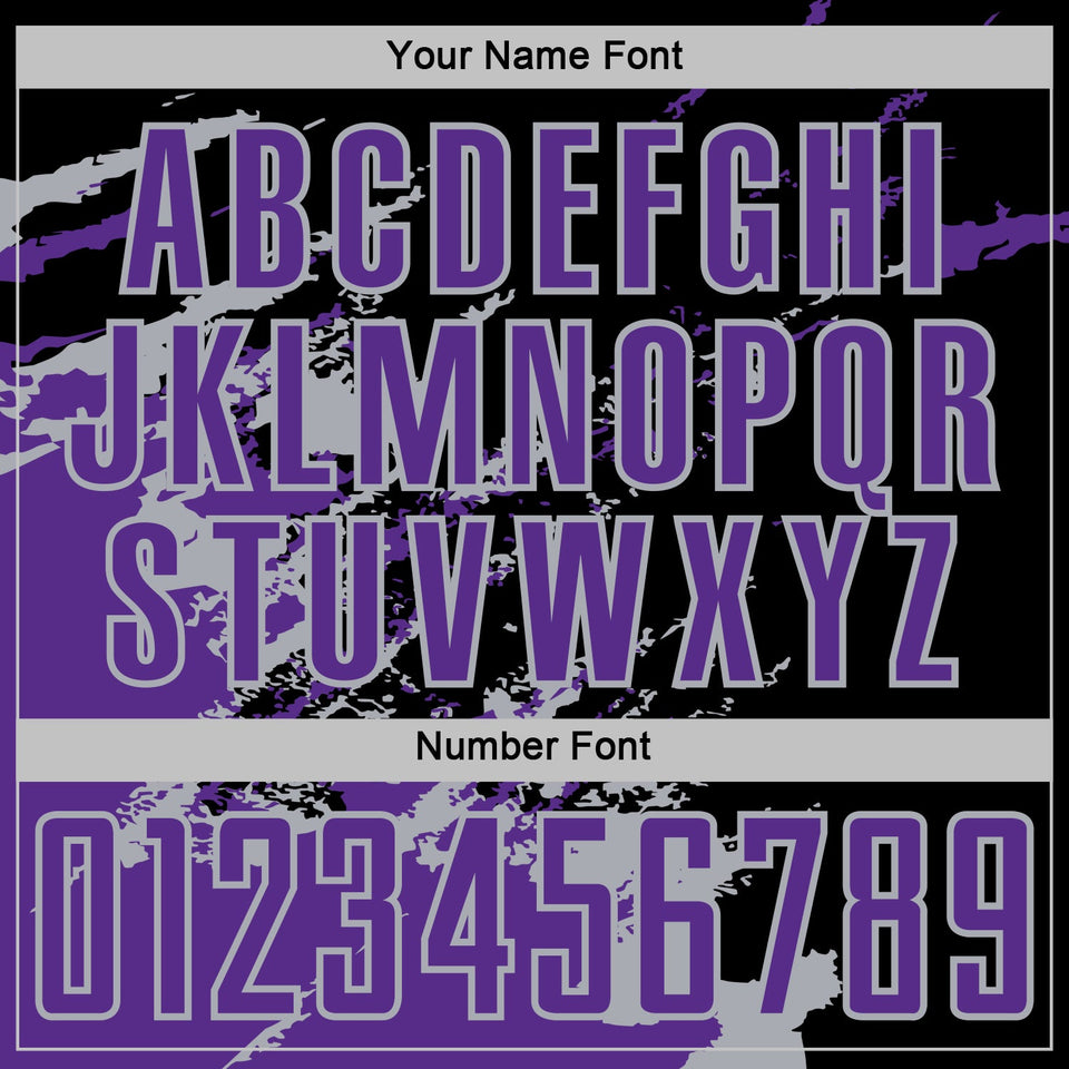 Custom Black Purple-Gray Abstract Fragment Art Splash Sports Sublimation Soccer Uniform Jersey