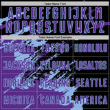 Custom Black Purple-Light Blue Abstract Fragment Art Splash Sports Sublimation Soccer Uniform Jersey