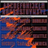 Custom Black Royal-Orange Abstract Fragment Art Splash Sports Sublimation Soccer Uniform Jersey