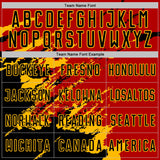 Custom Red Black-Gold Abstract Fragment Art Splash Sports Sublimation Soccer Uniform Jersey