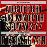 Custom Red Black-Cream Abstract Fragment Art Splash Sports Sublimation Soccer Uniform Jersey