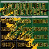 Custom Green Black-Gold Abstract Fragment Art Splash Sports Sublimation Soccer Uniform Jersey