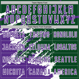 Custom Green Purple-White Abstract Fragment Art Splash Sports Sublimation Soccer Uniform Jersey