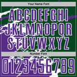 Custom Green Purple-White Abstract Fragment Art Splash Sports Sublimation Soccer Uniform Jersey