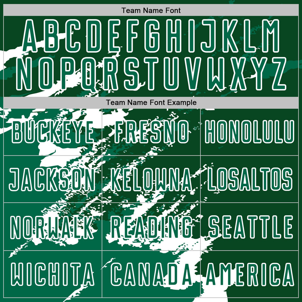 Custom Green Kelly Green-White Abstract Fragment Art Splash Sports Sublimation Soccer Uniform Jersey