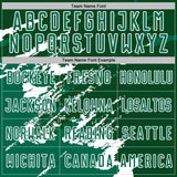 Custom Green Kelly Green-White Abstract Fragment Art Splash Sports Sublimation Soccer Uniform Jersey