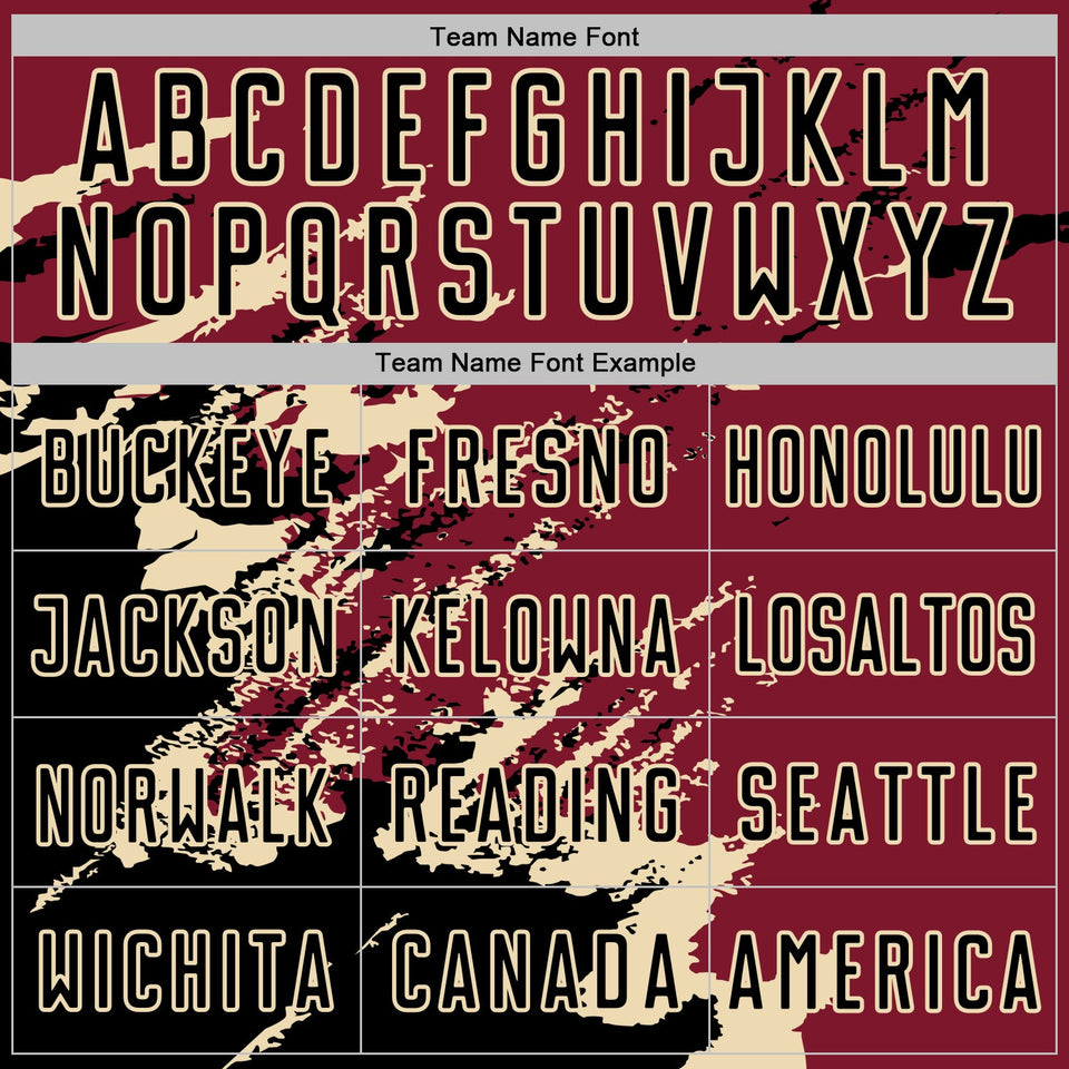 Custom Crimson Black-Cream Abstract Fragment Art Splash Sports Sublimation Soccer Uniform Jersey