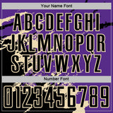 Custom Purple Black-Cream Abstract Fragment Art Splash Sports Sublimation Soccer Uniform Jersey