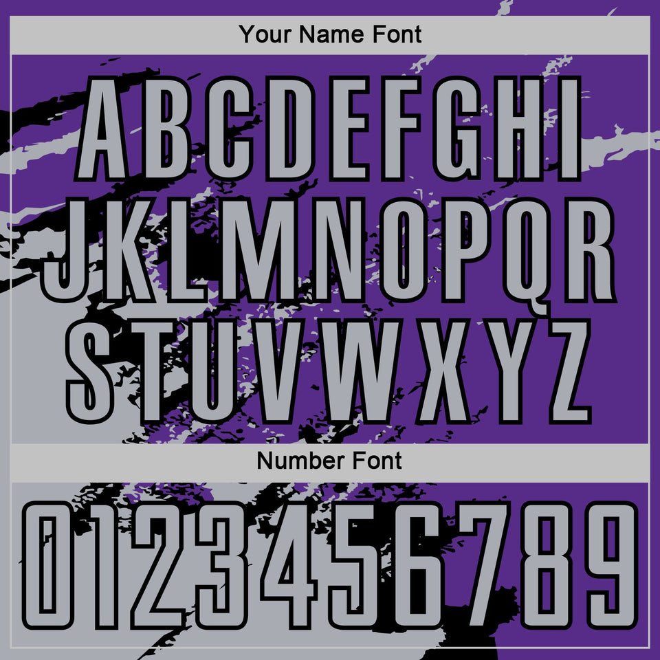 Custom Purple Gray-Black Abstract Fragment Art Splash Sports Sublimation Soccer Uniform Jersey