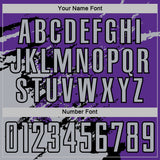 Custom Purple Gray-Black Abstract Fragment Art Splash Sports Sublimation Soccer Uniform Jersey