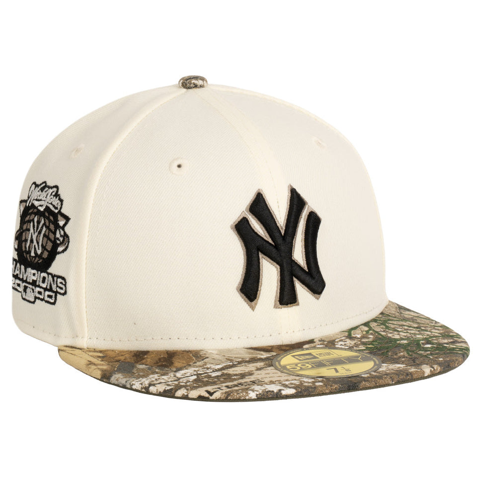 MLB New York Yankees New Era Real Tree Two-Tone 59FIFTY Fitted Hat- Cream