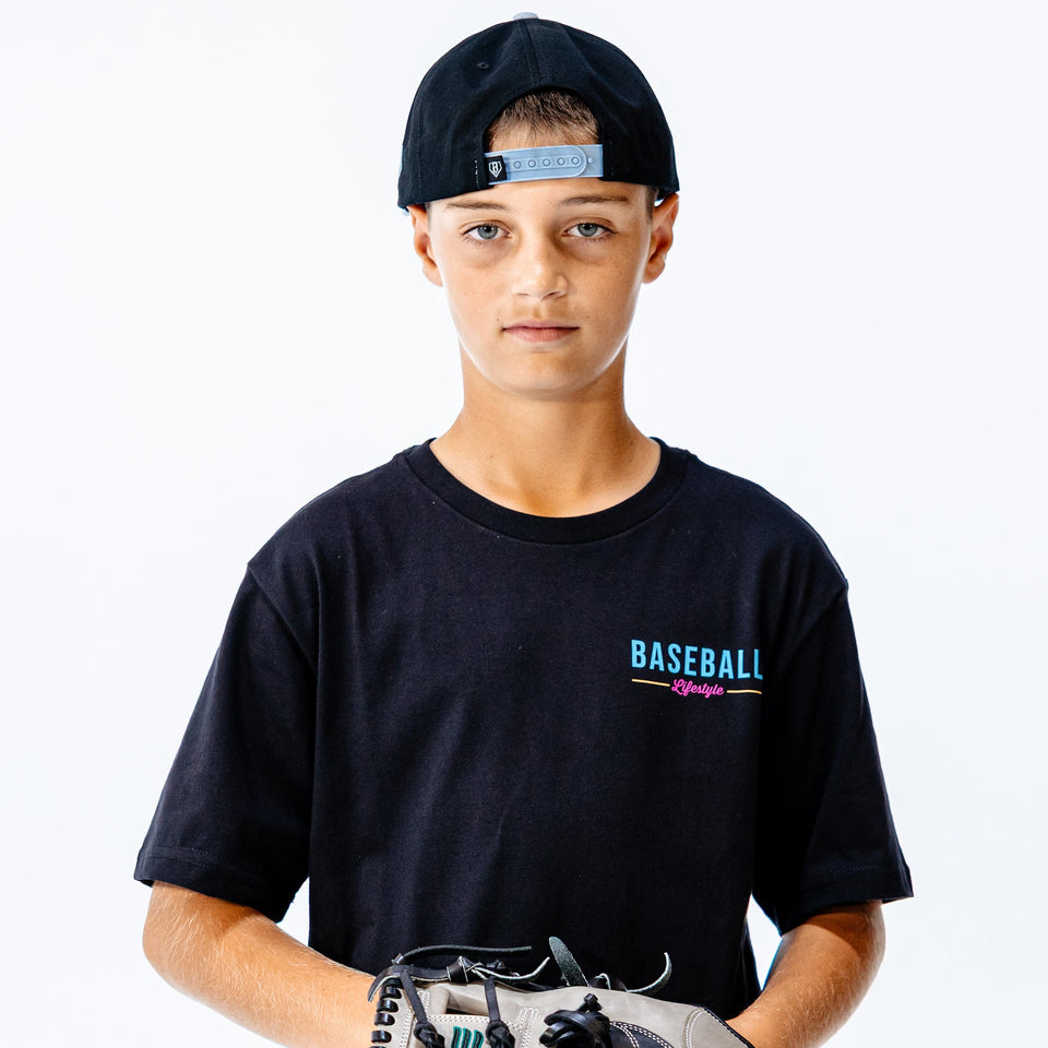 Authentic Youth Tee - BL Black/Neon