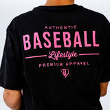 Authentic Youth Tee - Black/Pink