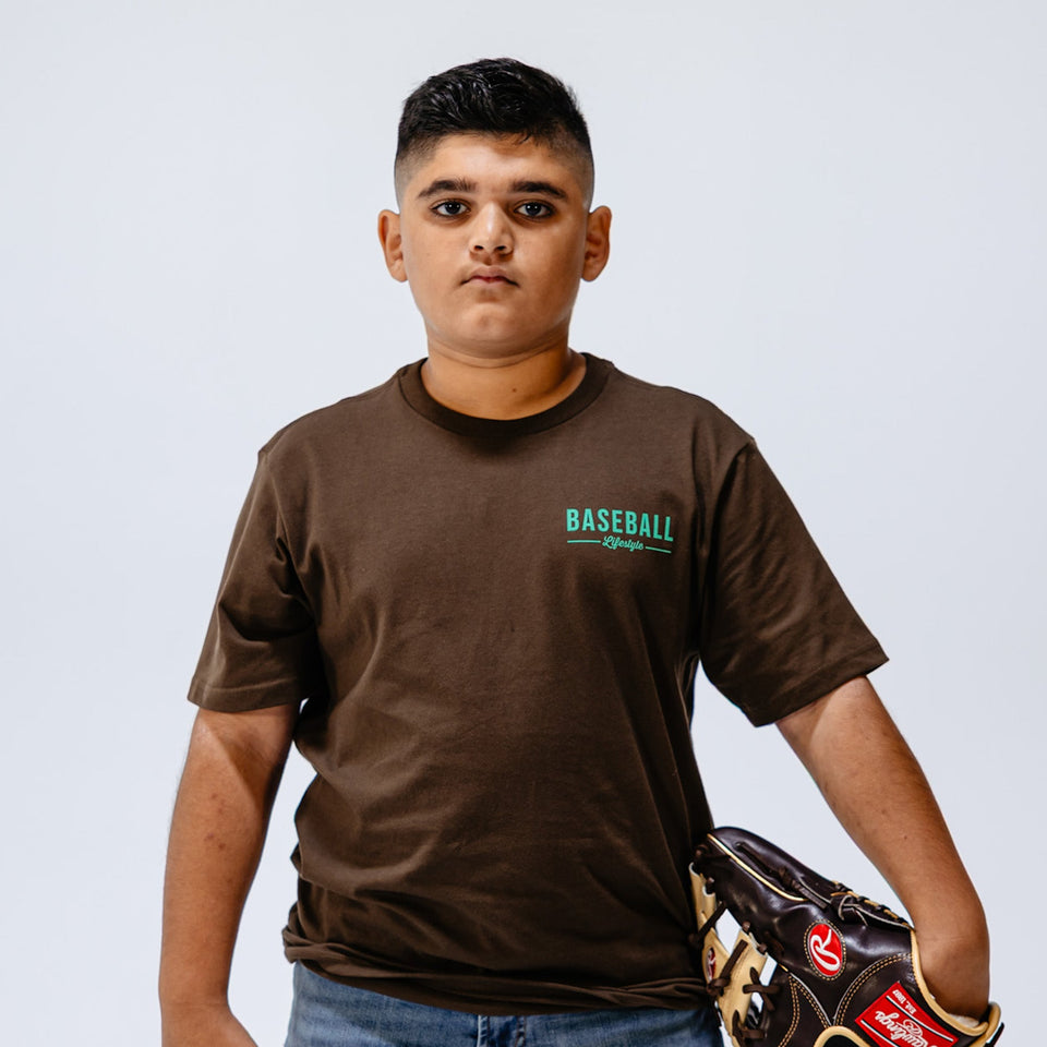 Authentic Youth Tee - Brown/Mint