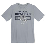 NFL Dallas Cowboys Kids Nike Helmet T-Shirt - Gray