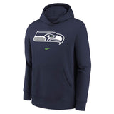 NFL Seattle Seahawks Youth Nike Club Pullover Hoodie - Navy