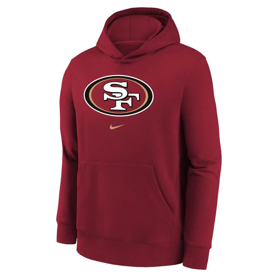 NFL San Francisco 49ers Youth Nike Club Pullover Hoodie - Red
