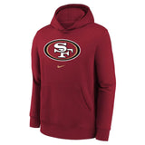 NFL San Francisco 49ers Youth Nike Club Pullover Hoodie - Red