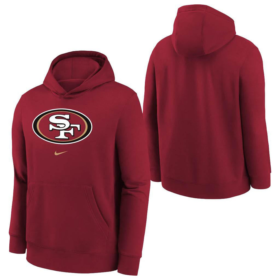 NFL San Francisco 49ers Youth Nike Club Pullover Hoodie - Red