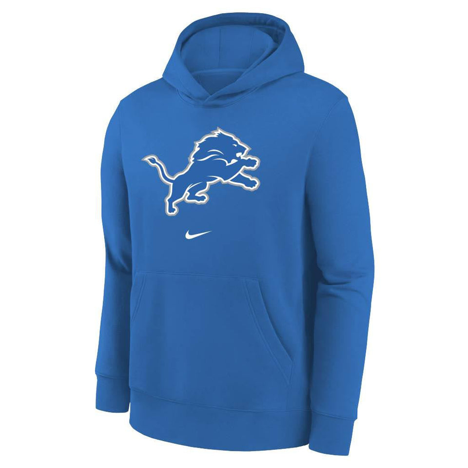 NFL Detroit Lions Youth Nike Club Pullover Hoodie - Blue