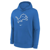 NFL Detroit Lions Youth Nike Club Pullover Hoodie - Blue