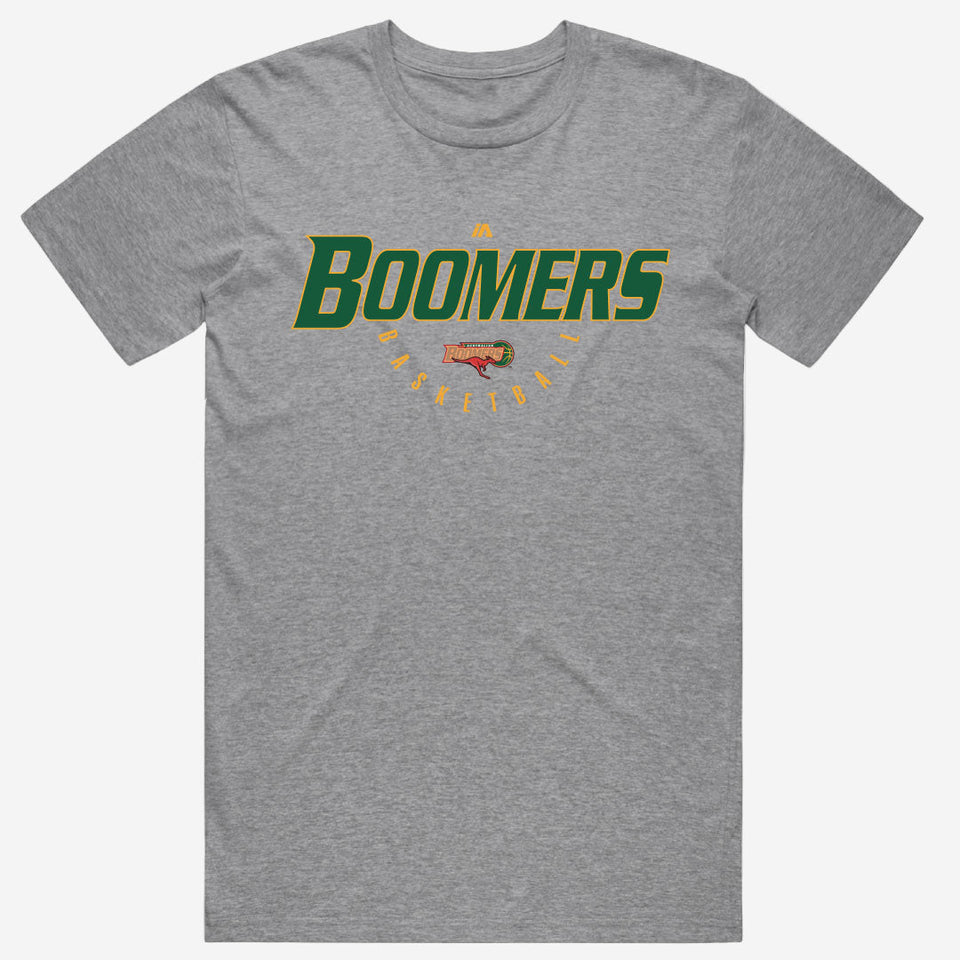 Australian Boomers 'Retro Logo' Casual Cotton Grey T-Shirt