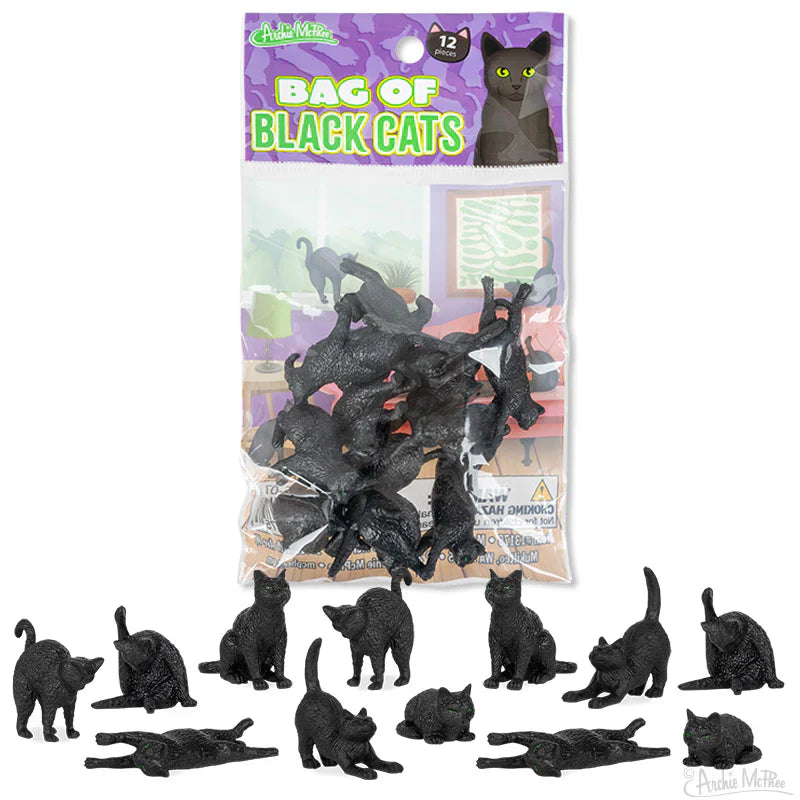 Archie McPhee® Large Cats Set of 12: Black Cat