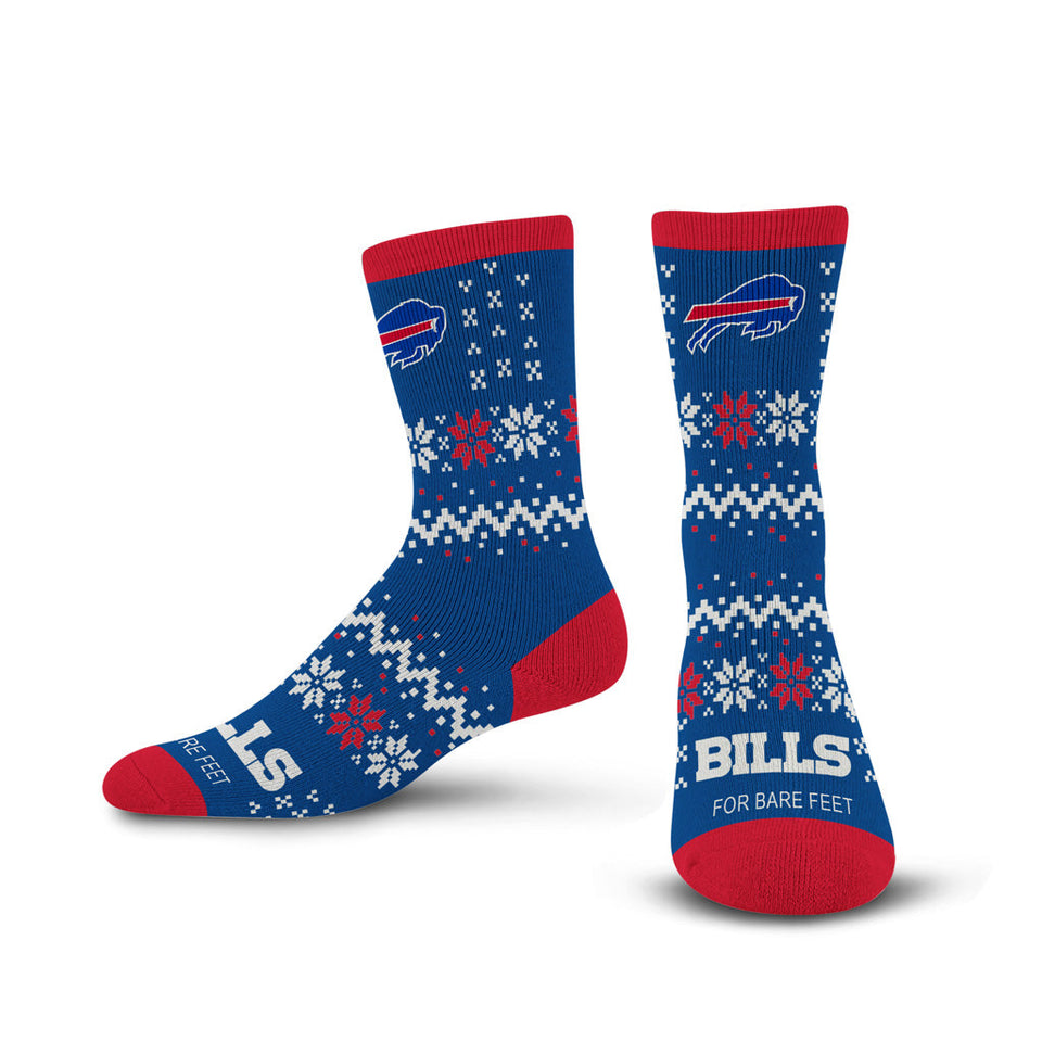 NFL Buffalo Bills For Bare Feet Team Sweater Socks - Blue