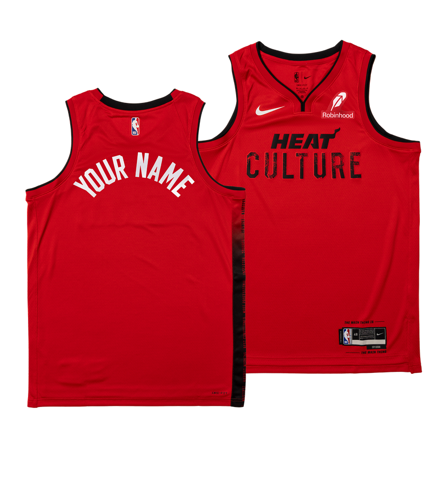 Personalized Nike HEAT Culture: Blood Red Youth Swingman Jersey - Summer Mashup