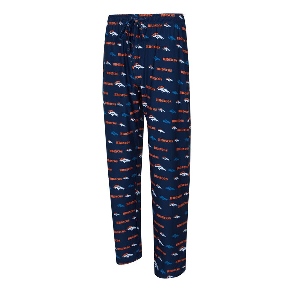NFL Denver Broncos Concepts Sport Mosaic All Over Print PJ Pants - Navy