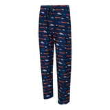 NFL Denver Broncos Concepts Sport Mosaic All Over Print PJ Pants - Navy