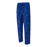 NFL Los Angeles Chargers Concepts Sport Mosaic All Over Print PJ Pants - Blue