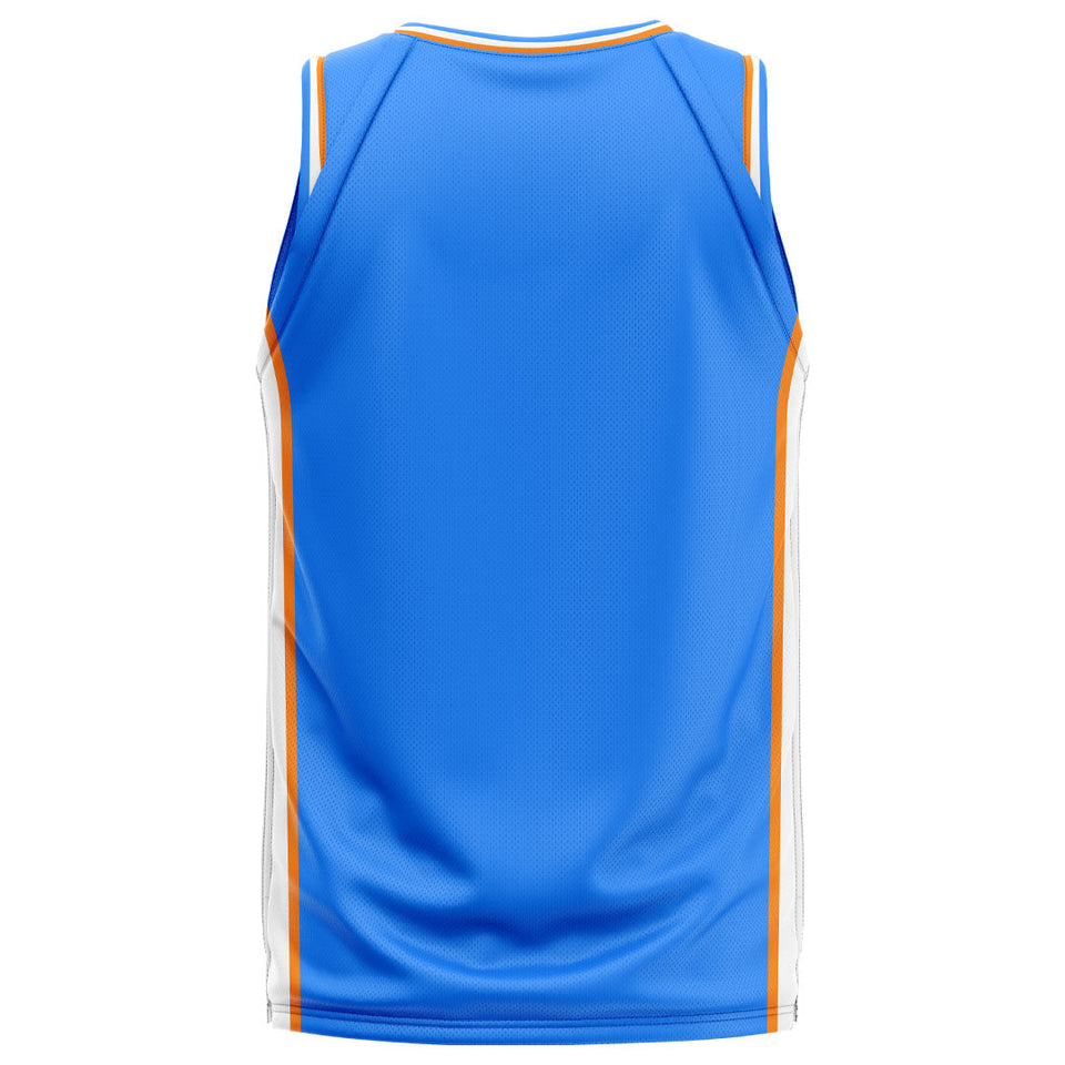 Spalding Custom Unisex Basketball Jersey - Citrus Sky