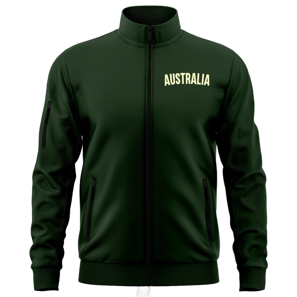 Australian Boomers Green Core Tech Full Zip Jacket