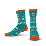 NFL Miami Dolphins For Bare Feet Team Sweater Socks - Teal