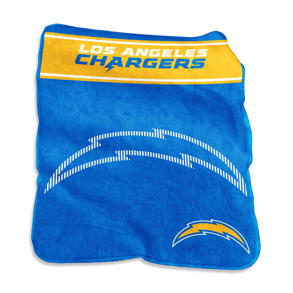 NFL Los Angeles Chargers Logo Brands 60 x 80 Raschel Blanket - Blue
