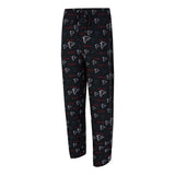 NFL Atlanta Falcons Concepts Sport Mosaic All Over Print PJ Pants - Black