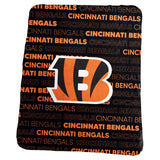 NFL Cincinnati Bengals Logo Brands 50x60 Classic Fleece Blanket