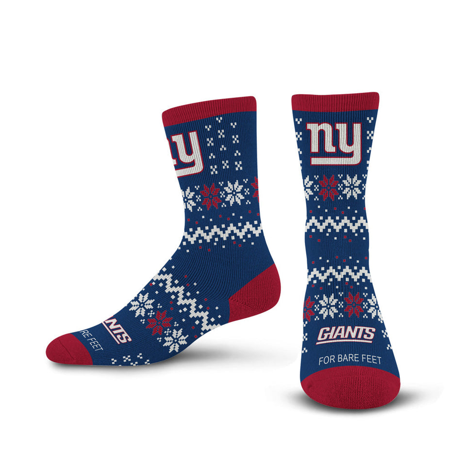 NFL New York Giants For Bare Feet Team Sweater Socks - Blue