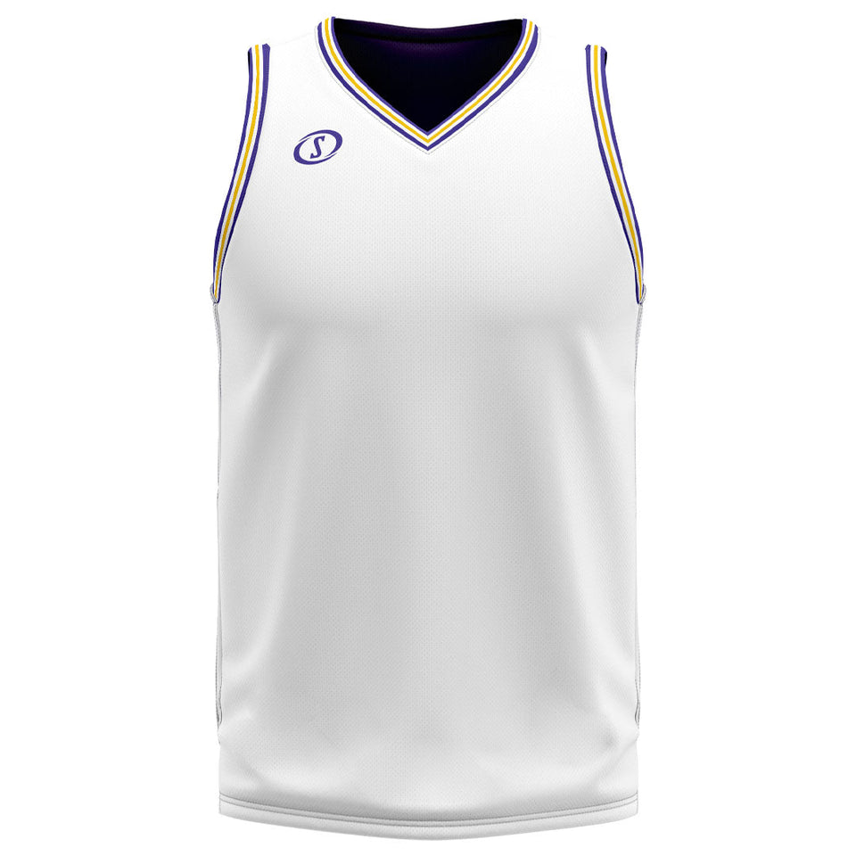 Spalding Custom Unisex Basketball Jersey - Lakeshow White