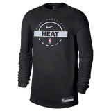 Nike Miami HEAT 2025-26 Authentic On-Court Practice Long Sleeve Tee